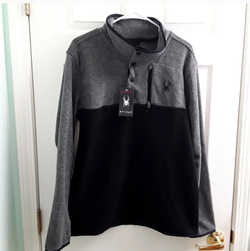 Spyder Polar Fleece Quarter Snap Pullover NWT - Picture 1 of 7